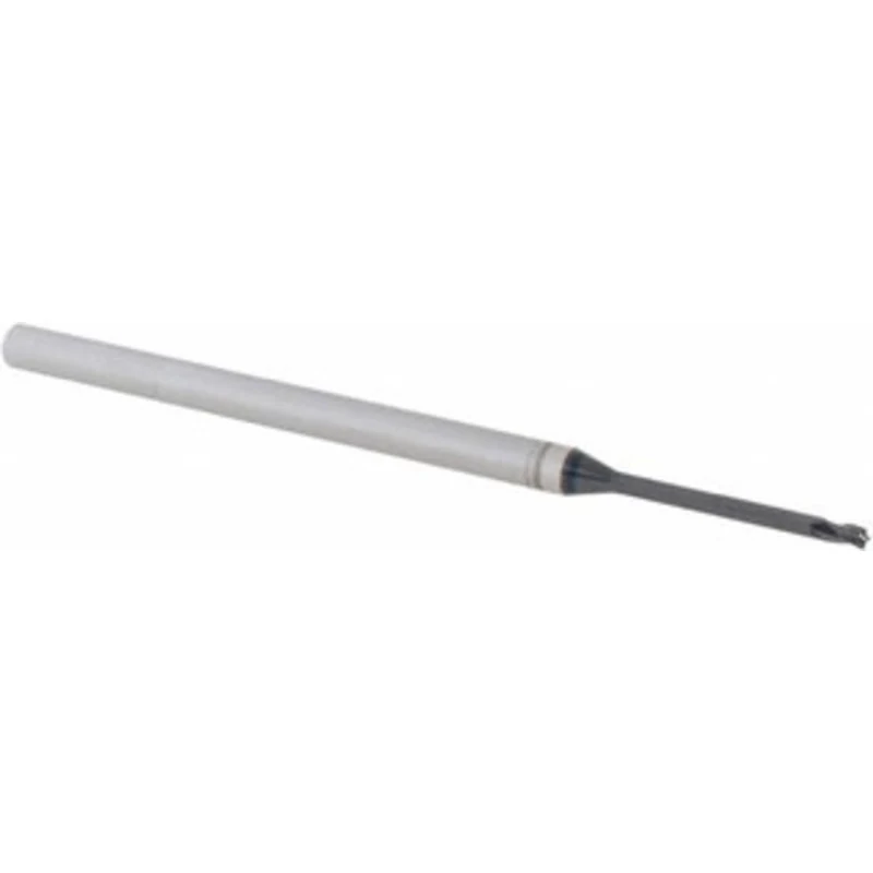 Accupro 0.055, 0.082 LOC, 1/8 Shank Diam, 2-1/2 OAL, 3 Flute, Solid Carbide Square End Mill Single End, AlTiN Finish,...